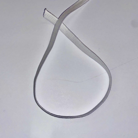 Joustava kuminauha silikonilla Valkoinen