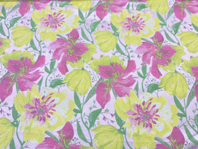 Jacquard-kangas: värikkäät kukat