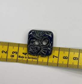 Keraaminen Nappi: Sininen neliö