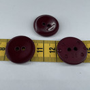 Viininpunainen nappi raidoilla 23mm