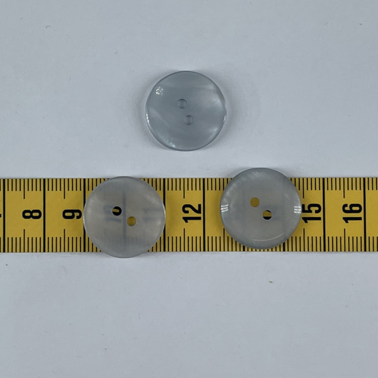 Helmiäis hohteinen siniharmaa nappi