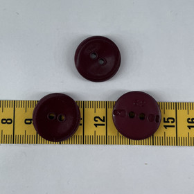 Viininpunainen nappi raidoilla 20mm