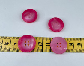 Pinkki muovinappi 22mm