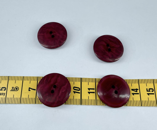 Viininpunainen kuperanappi 22mm