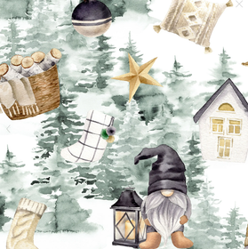 Tonttu lyhdyn kanssa Trikoo