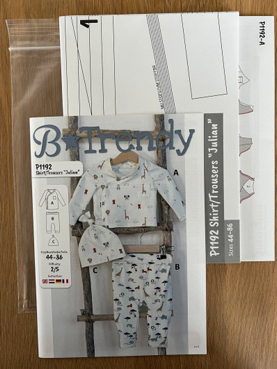 Btrendy vauvan 3 osainen asu paperikaava 