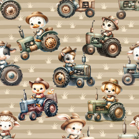 Trikoo: Maatilan eläimet ajelee traktoreilla