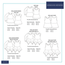 Naisten peplum-paidat 32-56 Paperikaava