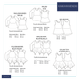 Naisten peplum-paidat 32-56 Paperikaava