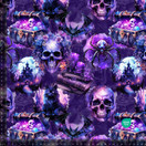 Violetit pääkallot trikoo