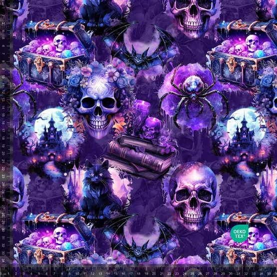 Violetit pääkallot trikoo