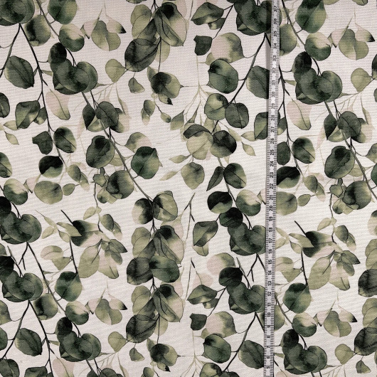 Puuvillakangas Vihreät Lehdet