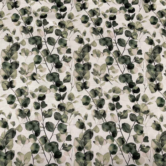 Puuvillakangas Vihreät Lehdet