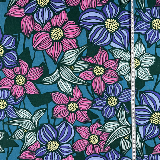 Viskoosikangas Kukkaset