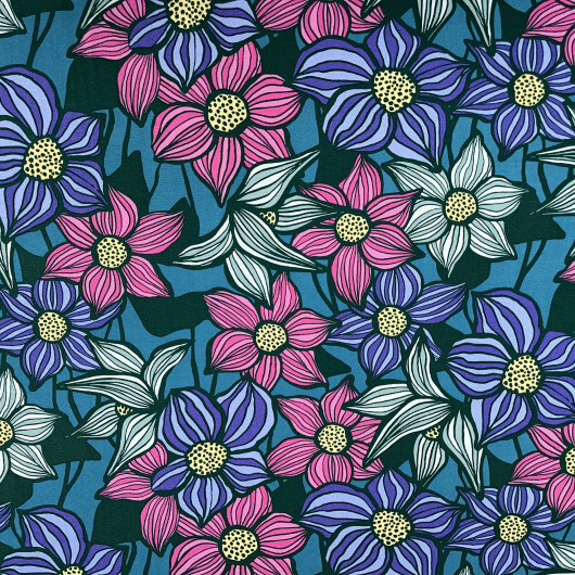 Viskoosikangas Kukkaset