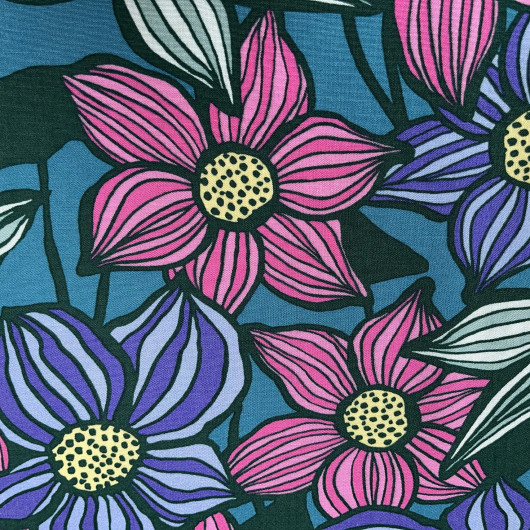 Viskoosikangas Kukkaset