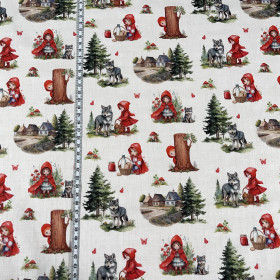 Puuvillakangas: Punahilkka ja susi