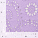 Puuvilla: Brodeeratut kukat Lila
