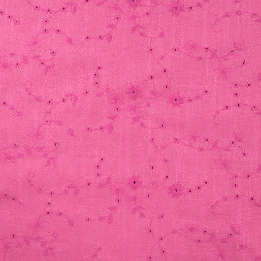 Viskoosi/Pellava Broderatut köynökset Pinkki