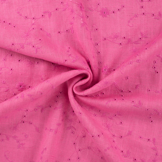 Viskoosi/Pellava Broderatut köynökset Pinkki