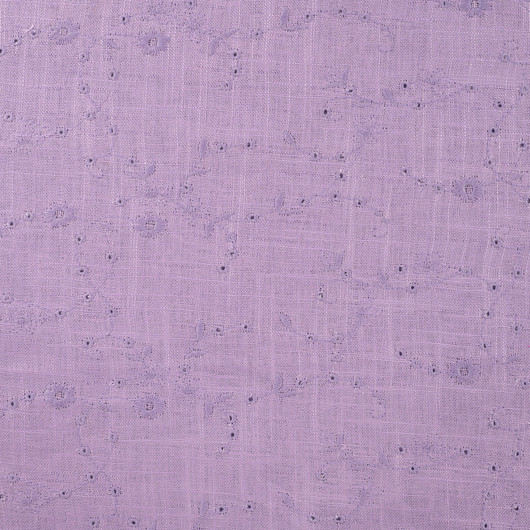 Viskoosi/Pellava: Brodeerattu köynös Lila