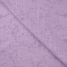 Viskoosi/Pellava: Brodeerattu köynös Lila