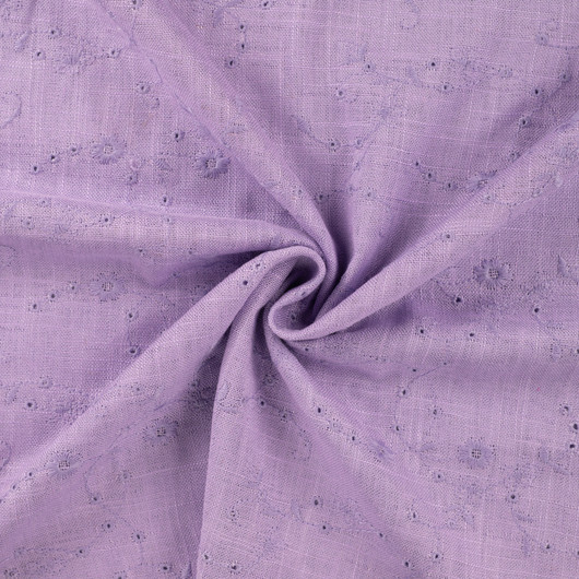 Viskoosi/Pellava: Brodeerattu köynös Lila