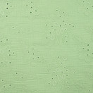 Puuvilla: Brodeeratut kukat Mintun vihreä