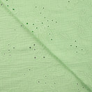 Puuvilla: Brodeeratut kukat Mintun vihreä