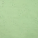 Puuvilla: Brodeeratut kuviot Mintunvihreä