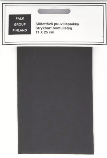 Silitettävä ohut puuvillapaikka Musta.