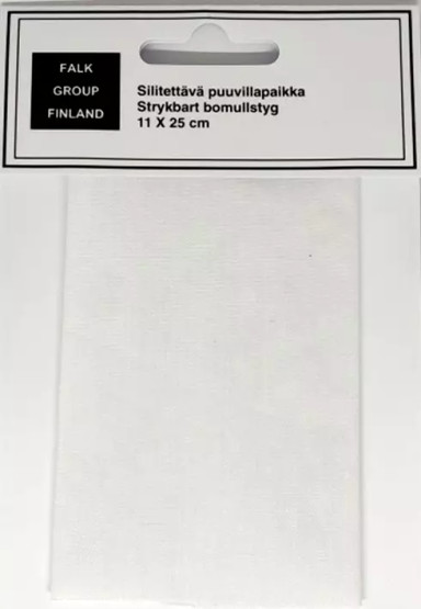 Silitettävä ohut puuvillapaikka Valkoinen