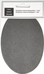 Silitettävä tekomokkanahka paikka Harmaa