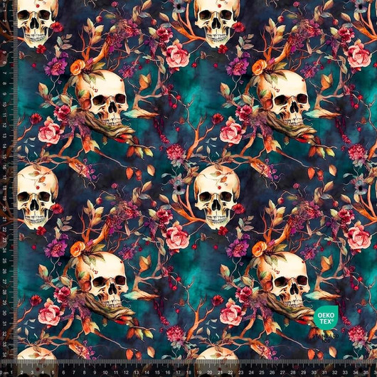 Pääkallot köynöksissä trikoo