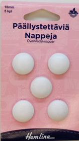 Päällystettäviä nappeja 18mm