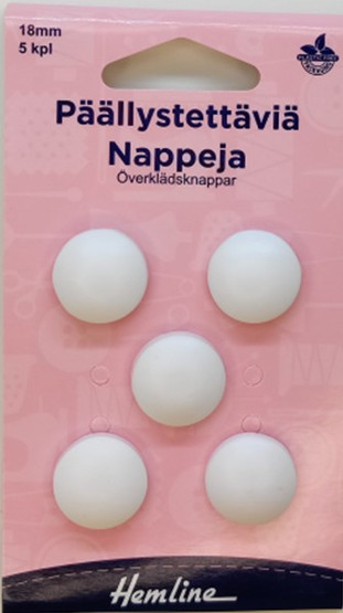 Päällystettäviä nappeja 18mm