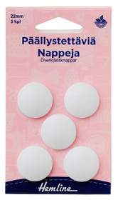 Päällystettäviä nappeja 22mm