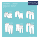 Weekend – miesten collegehousut 44-66 Paperikaava