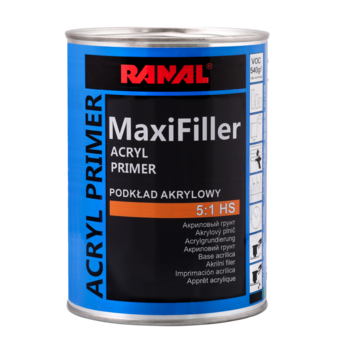 Ranal Maxi filler primer pohjamaali paketti 2,5L+kovete 0,5L. Harmaa